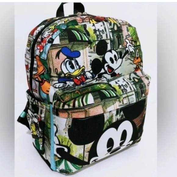 Handbags - Mickey & Friends Daypack Backpack Character Print Multi